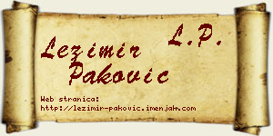 Ležimir Paković vizit kartica